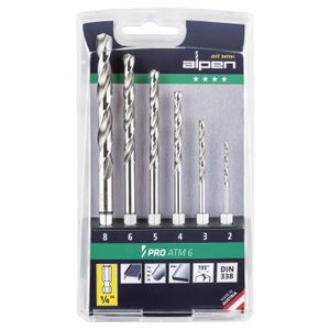 Hex Shank Hss Pro Set 6 Piece 2 3 4 5 6 8mm